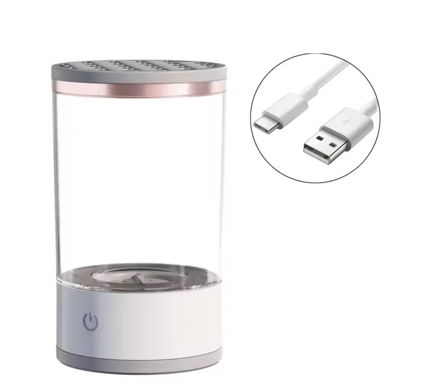 USB Electric Makeup Brush Cleaner – 3-in-1 Portable Washer, Quick-Dry Spinner & Drying Rack Tool